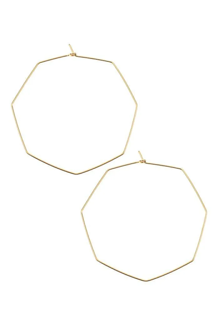 Octagon Hoop Earrings