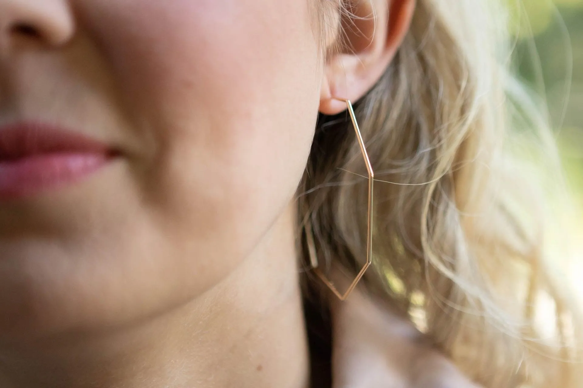Octagon Hoop Earrings
