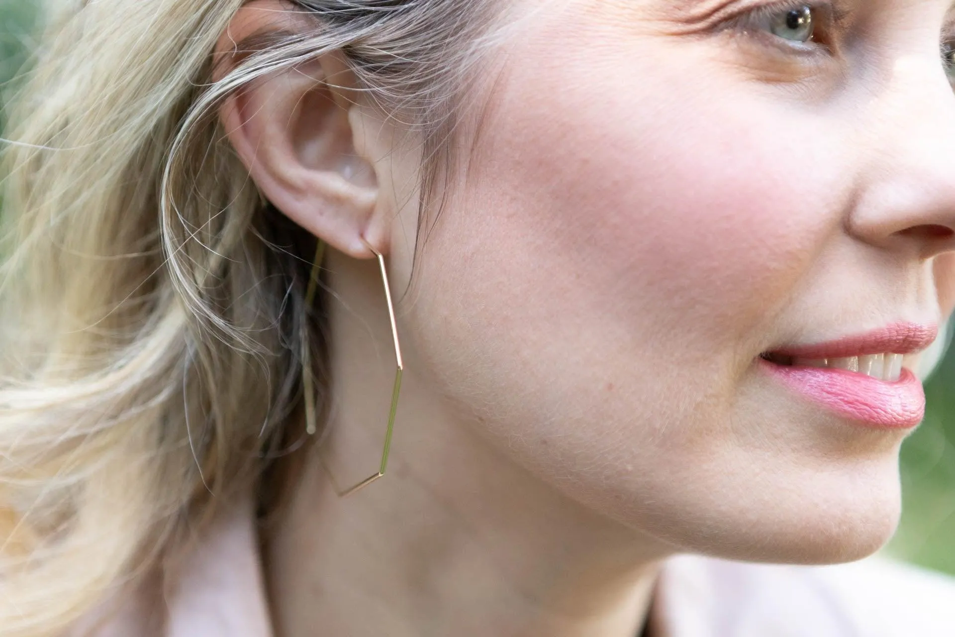 Octagon Hoop Earrings
