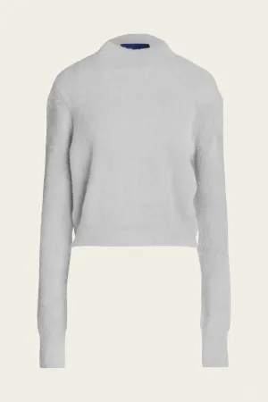 Oko Metallic Knit Sweater in Satellite Silver