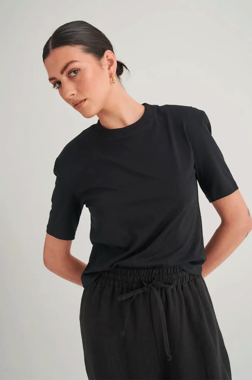 One Six Essential Shoulder Pad T.shirt - Black