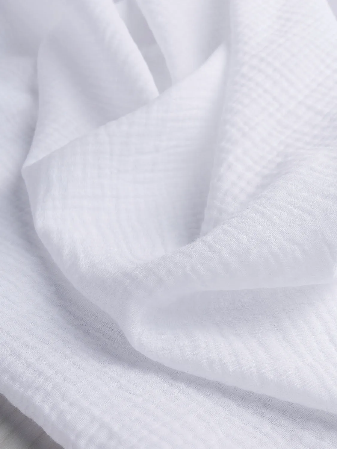 Organic Cotton Double Gauze - White - Swatch