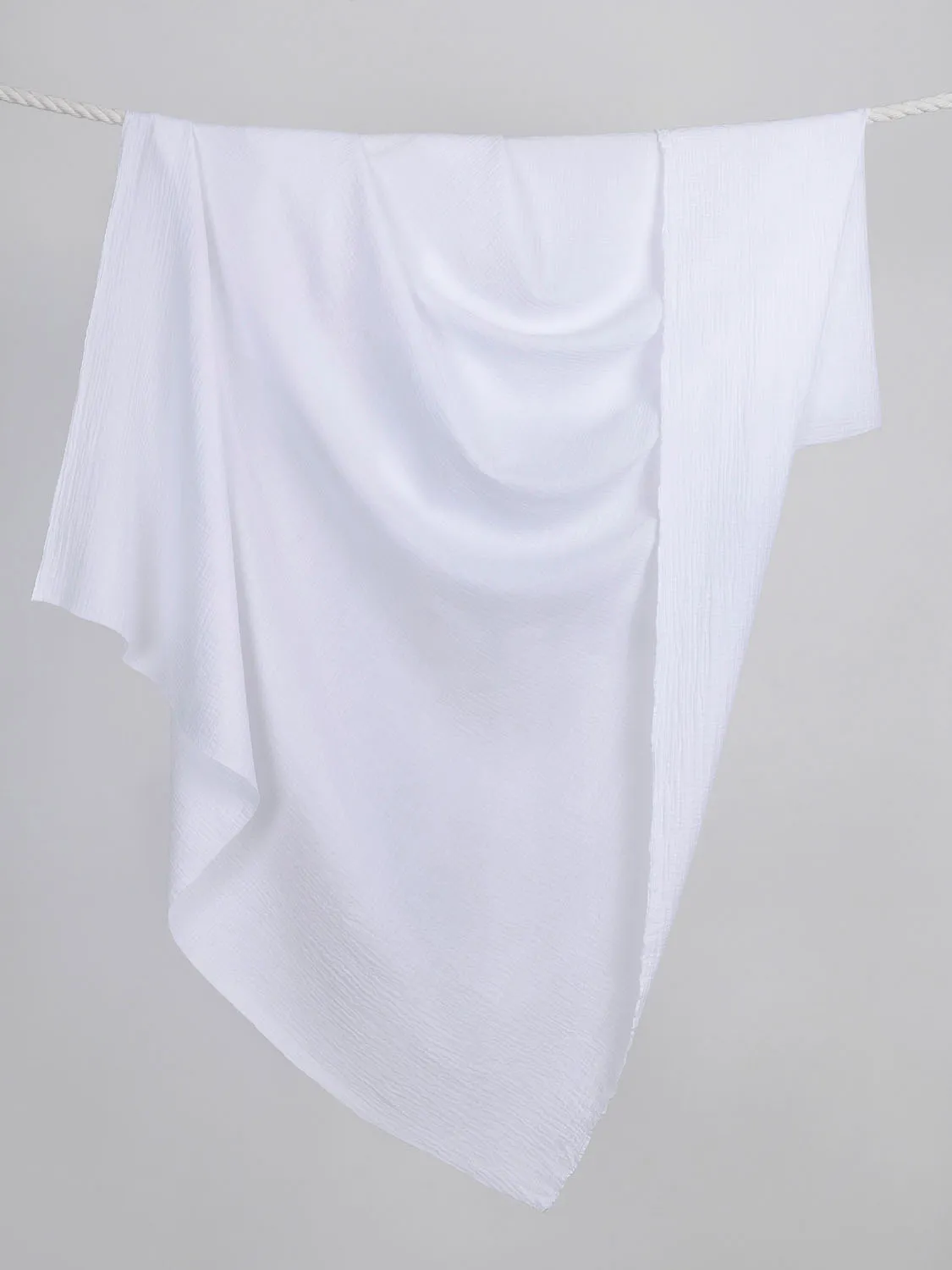 Organic Cotton Double Gauze - White - Swatch