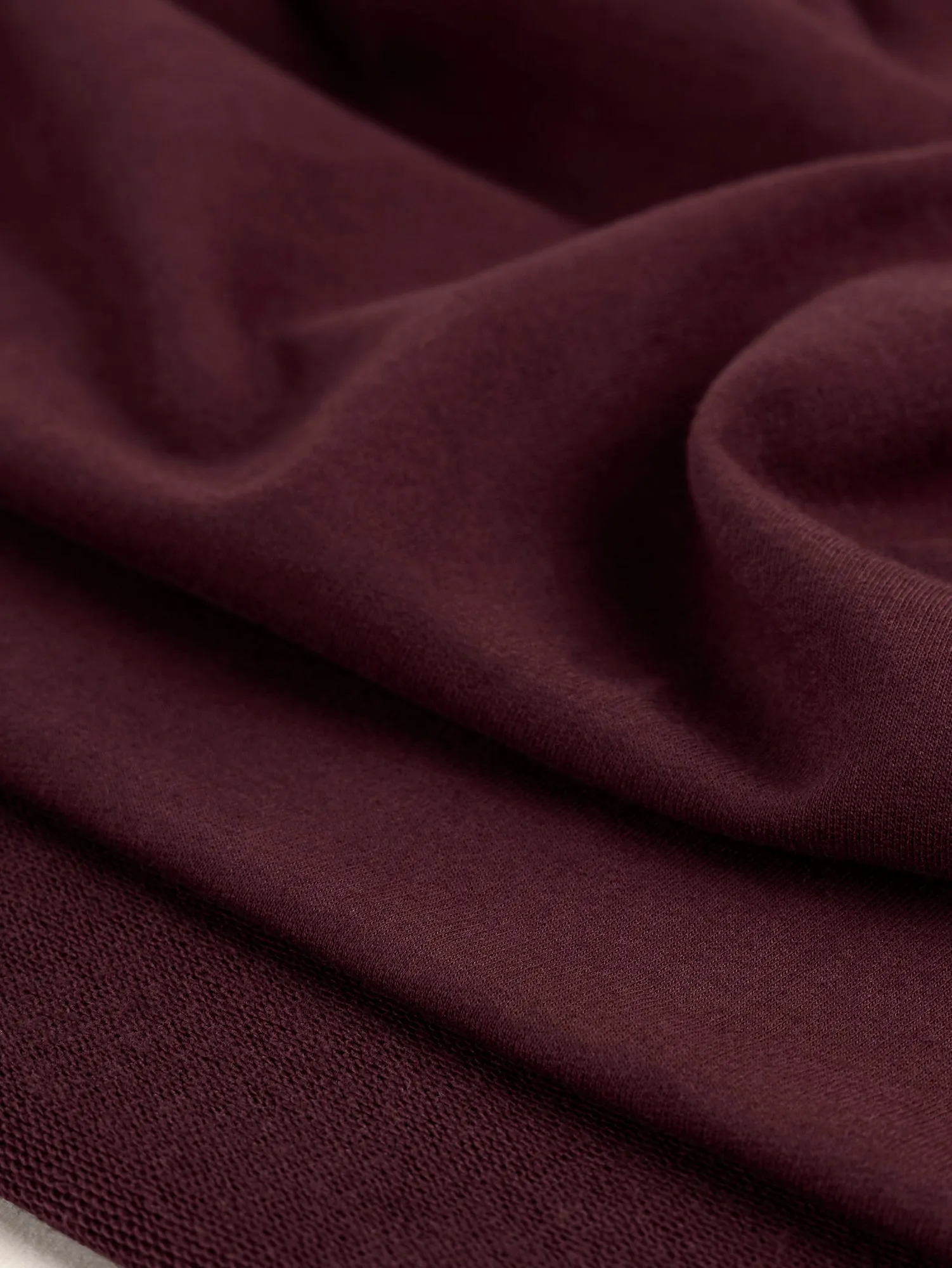 Organic Cotton Heavy French Terry - Bordeaux