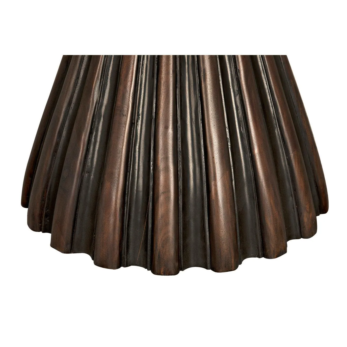 Osiris Dining Table, Pale Rubbed with Light Brown Trim