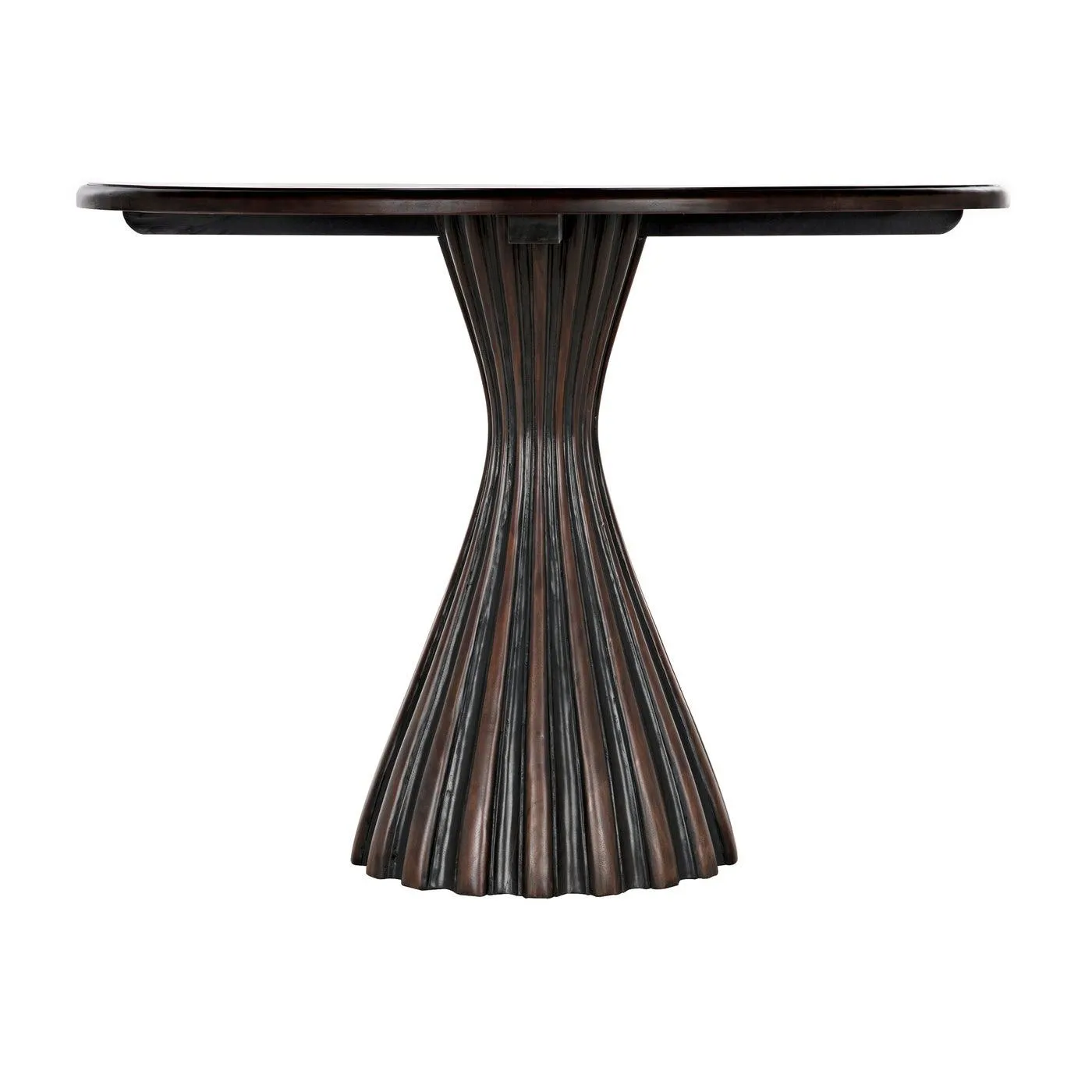 Osiris Dining Table, Pale Rubbed with Light Brown Trim