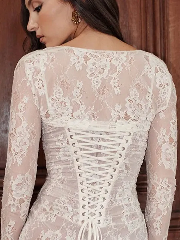 Outfit Formal Tie Up Back Long Robe Party Evening Dresses