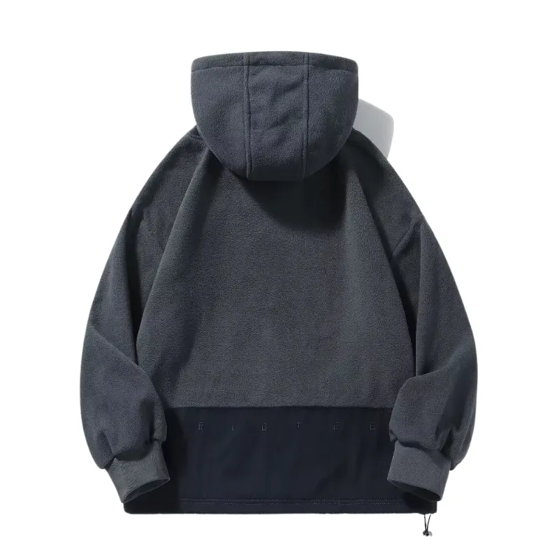 Oversize Solid Color Sherpa Hoodie