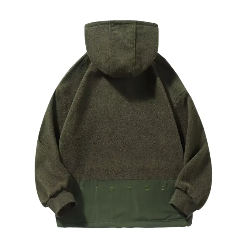 Oversize Solid Color Sherpa Hoodie