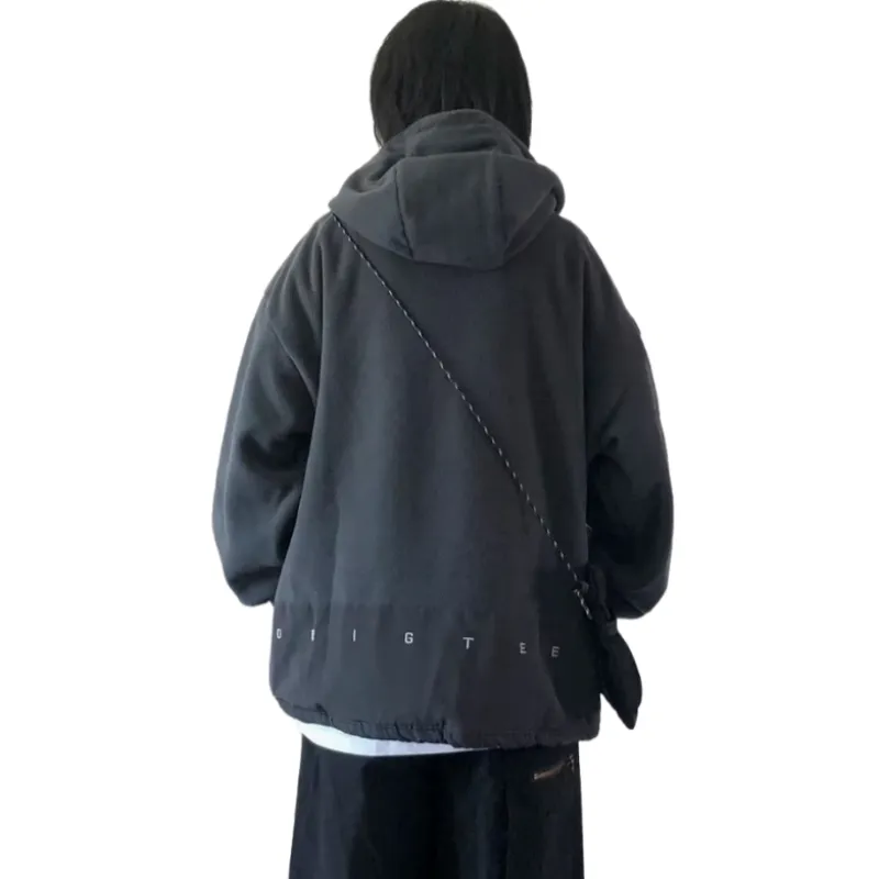 Oversize Solid Color Sherpa Hoodie