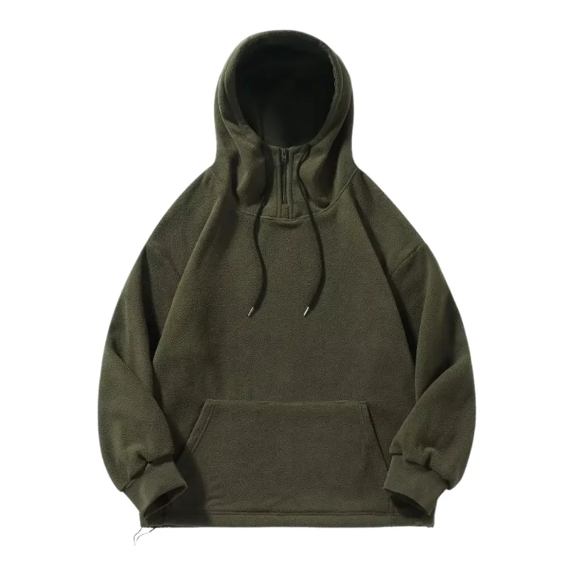 Oversize Solid Color Sherpa Hoodie