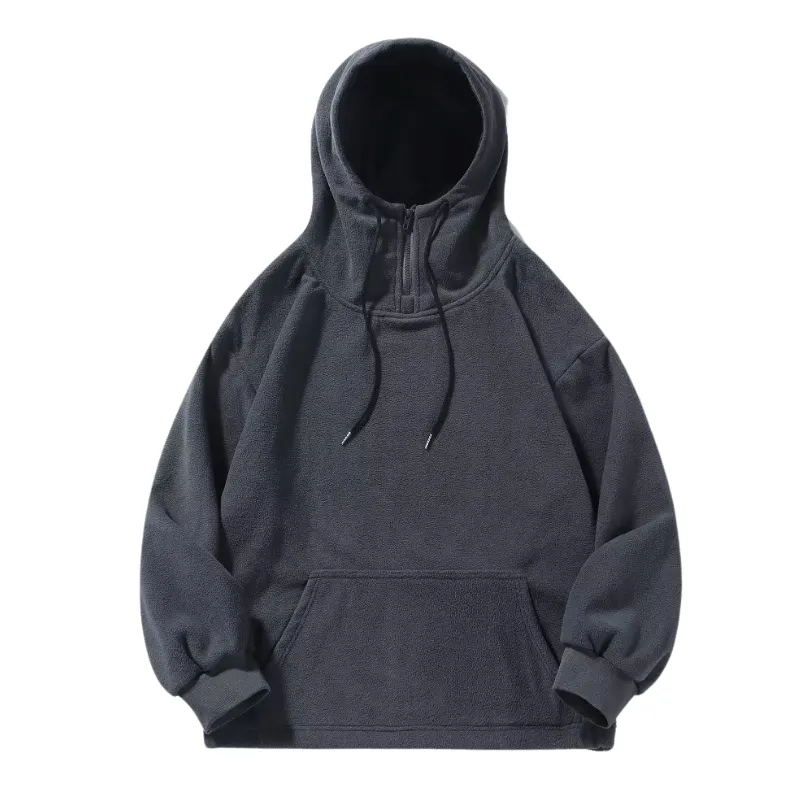 Oversize Solid Color Sherpa Hoodie