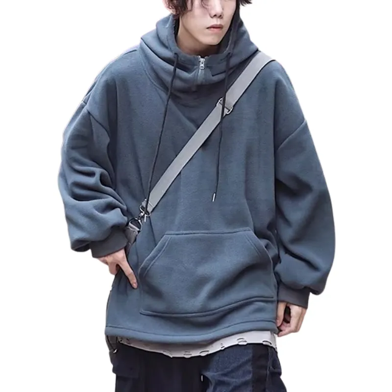 Oversize Solid Color Sherpa Hoodie