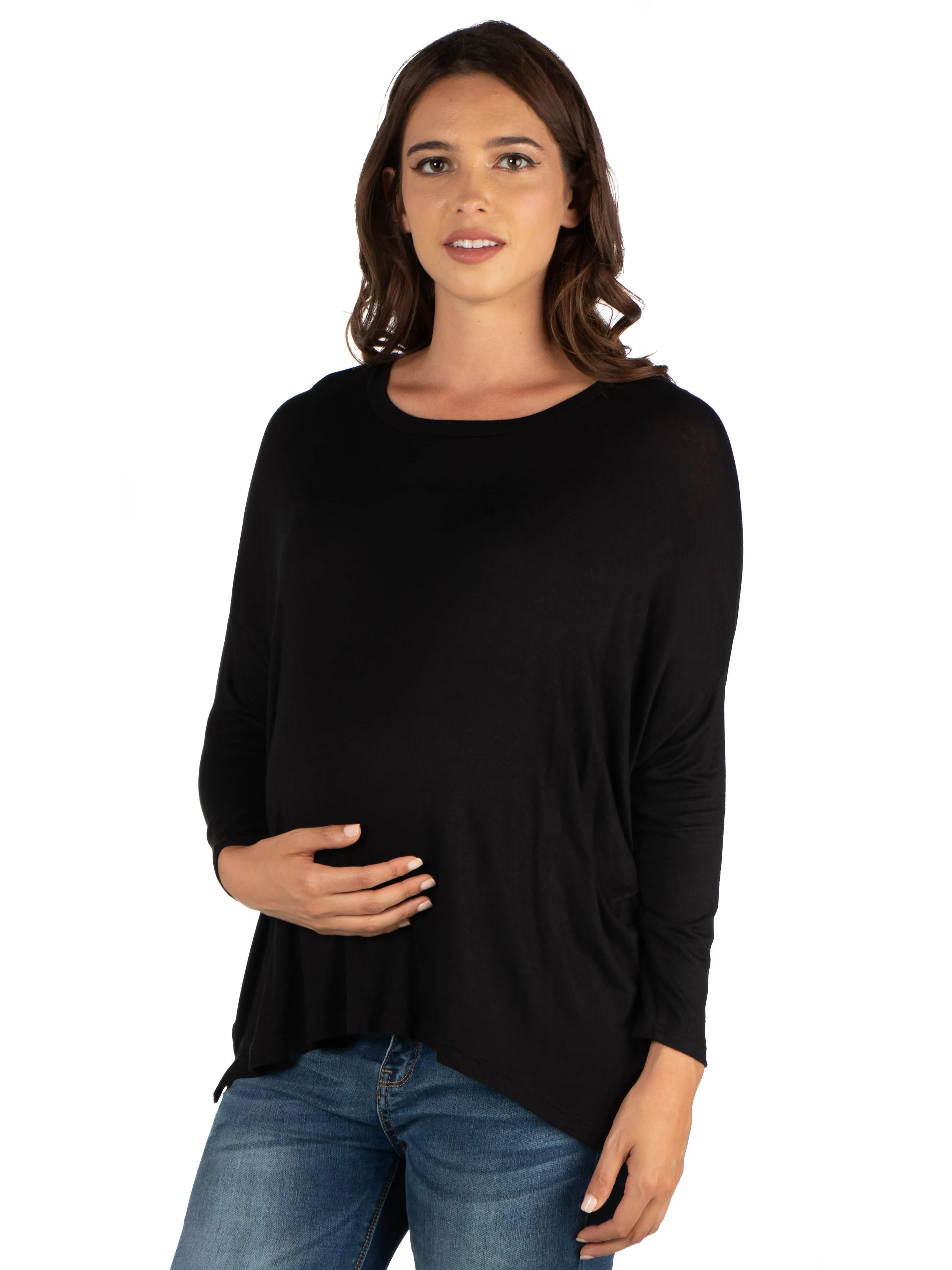 Oversized Long Sleeve Maternity Dolman Top