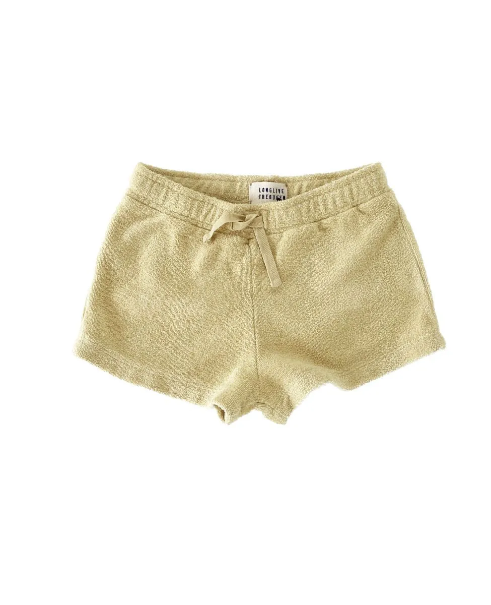 Pale Yellow Boxy Sweater & Shorts "Outfit set"