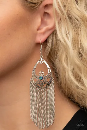 Paparazzi Castle Cottage Earrings Blue