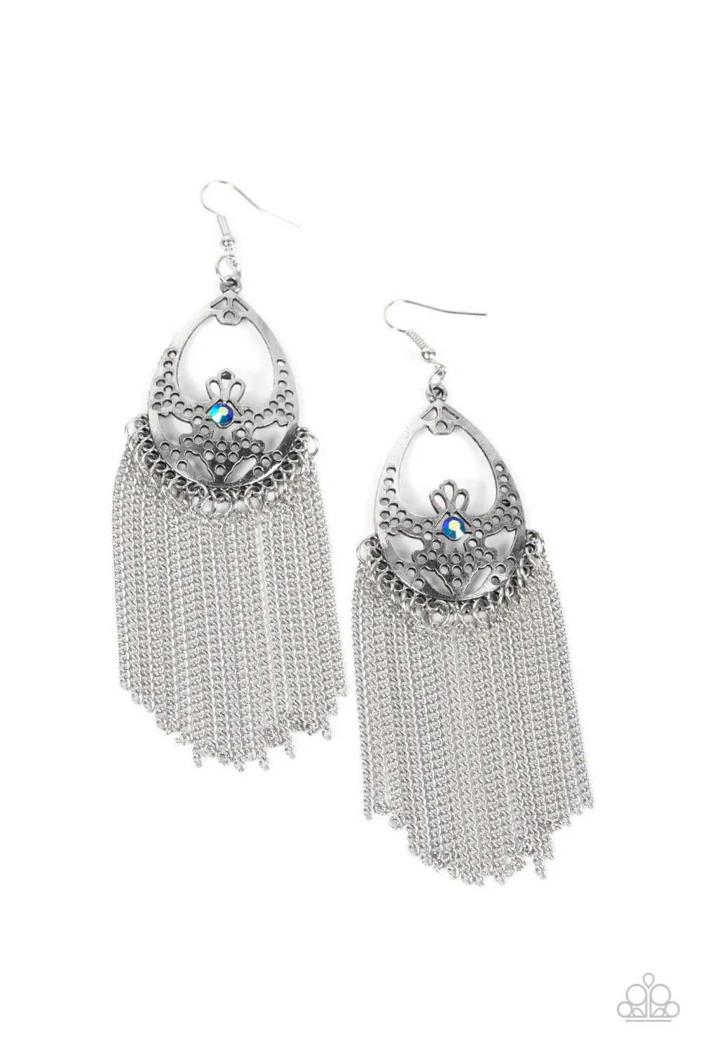 Paparazzi Castle Cottage Earrings Blue