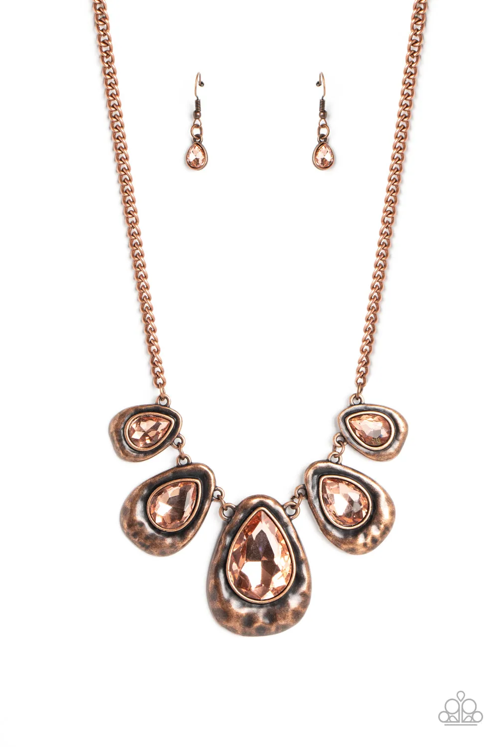 Paparazzi Formally Forged Necklace Copper & Formal Fanfare Bracelet Copper