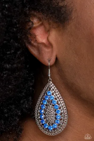 Paparazzi Spirited Socialite - Blue Earrings