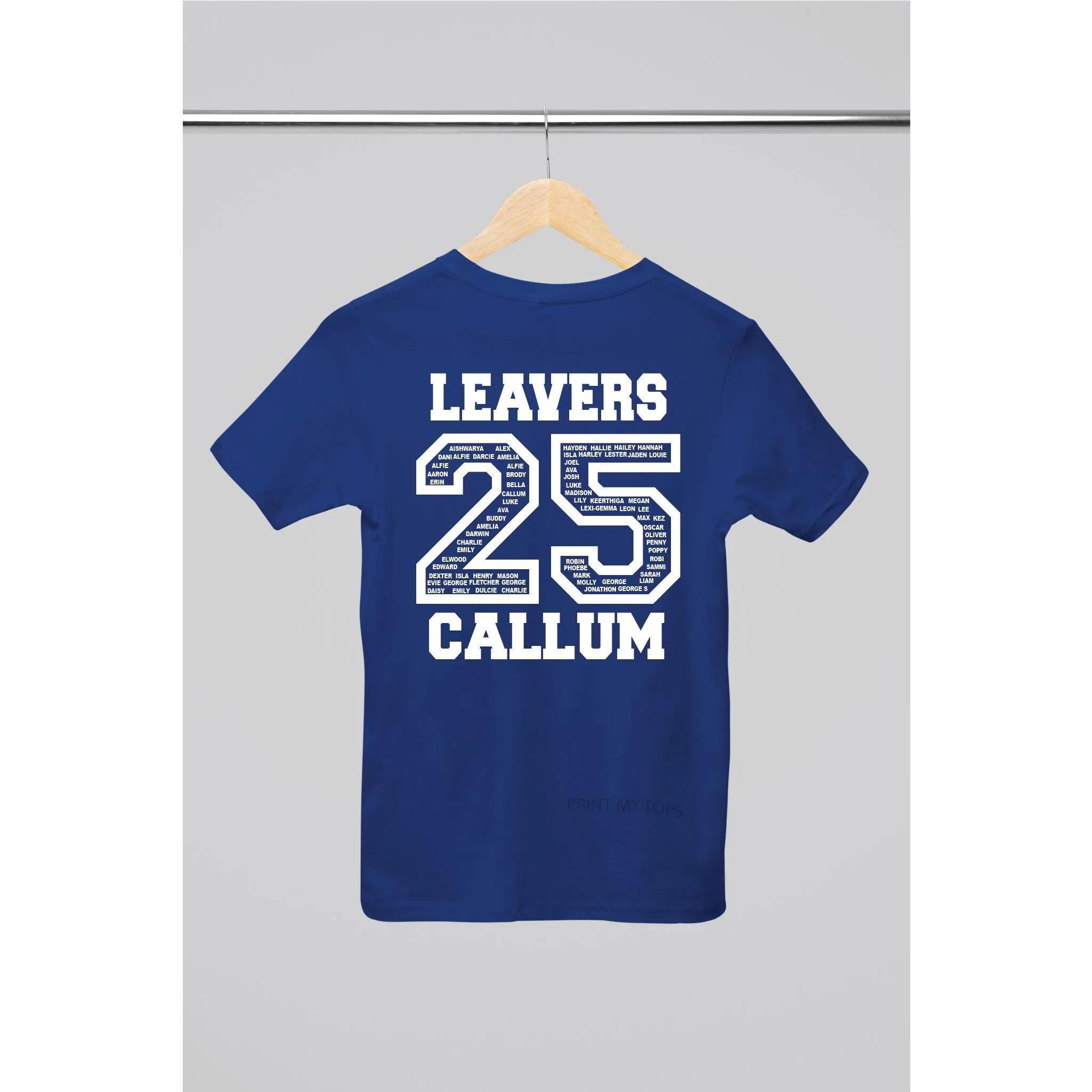 Personalised 2025  School College Leavers T-shirt Top