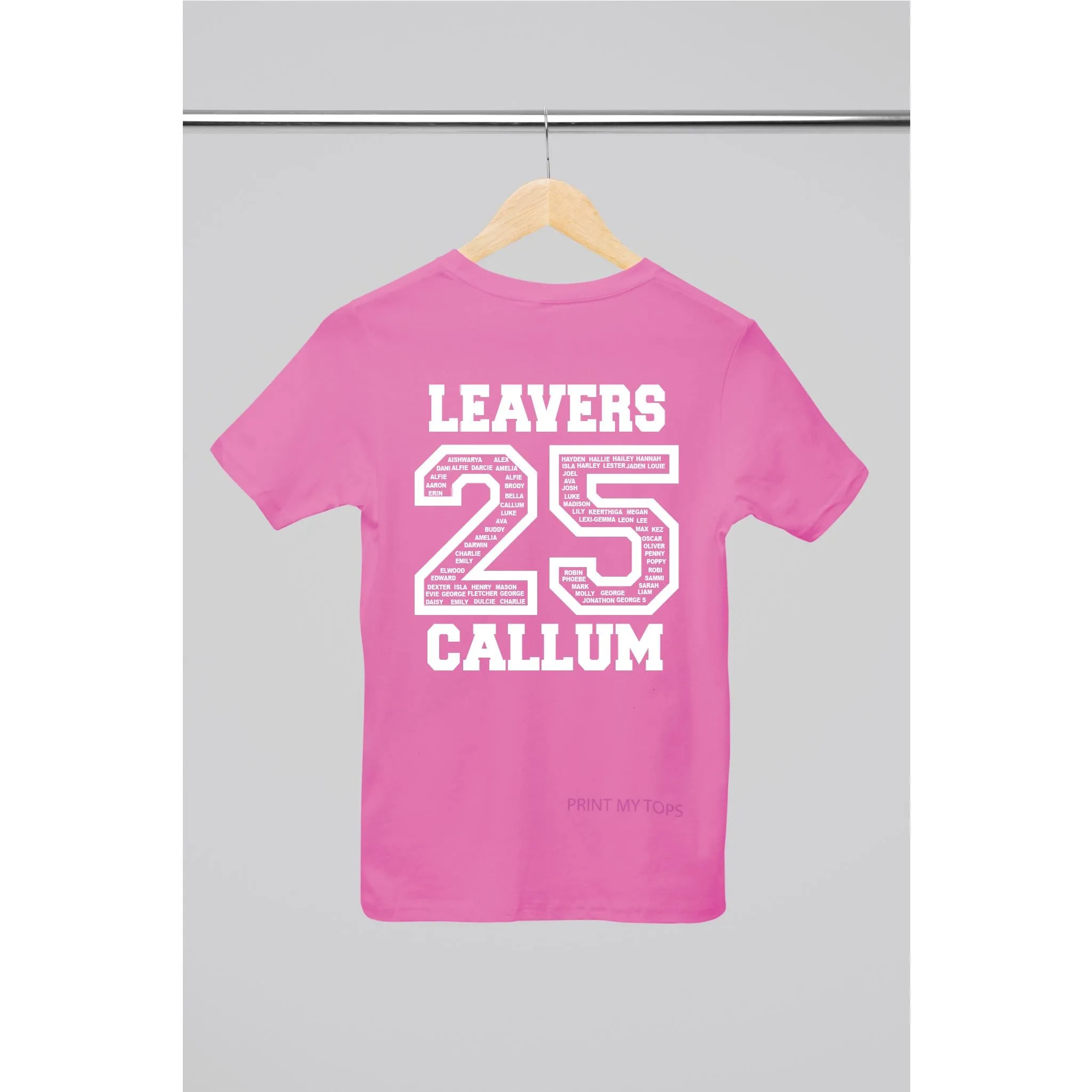Personalised 2025  School College Leavers T-shirt Top
