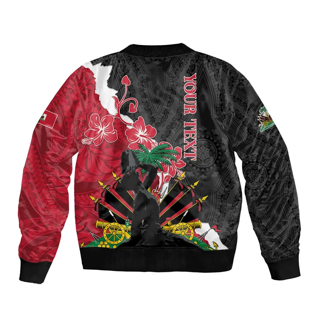 Personalised Afro Ayiti Neg Marron Bomber Jacket Dashiki Mix Polynesian Pattern LT01