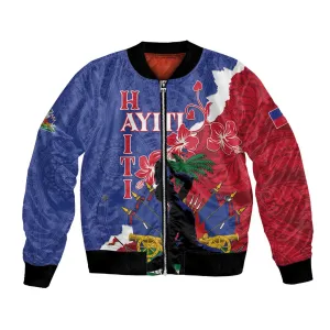 Personalised Afro Haiti Le Marron Inconnu Bomber Jacket Dashiki Mix Polynesian Pattern LT01