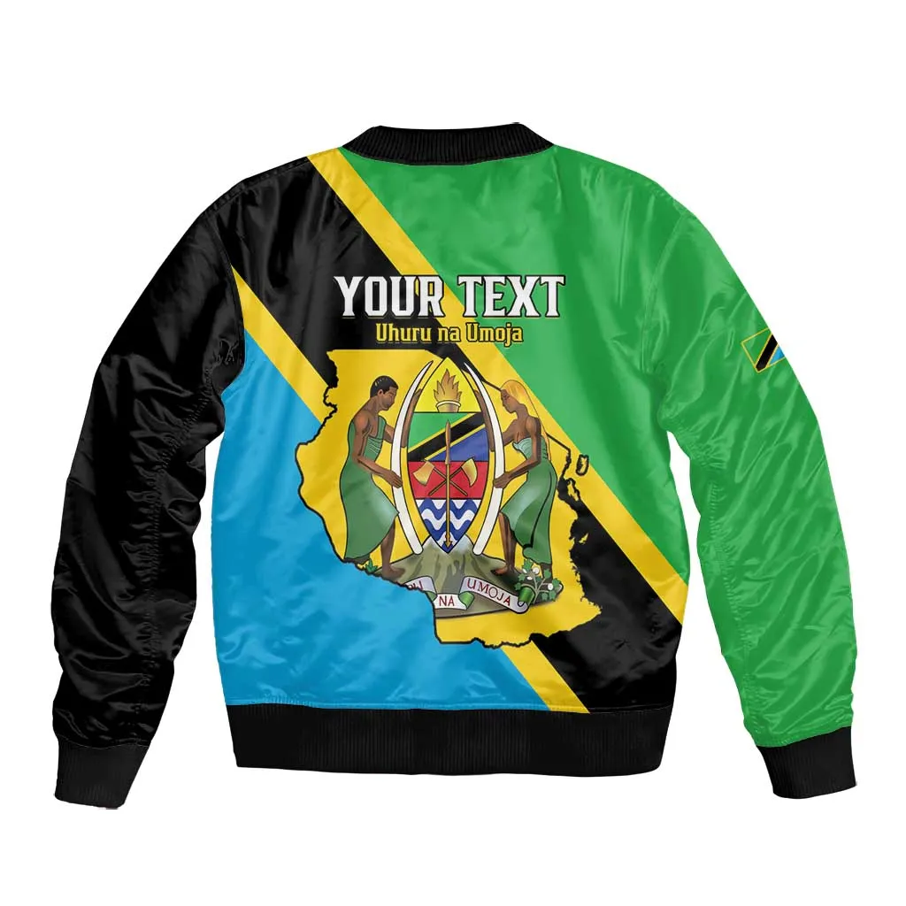 Personalised Afro Tanzania Bomber Jacket Happy Union Day LT15