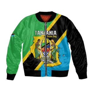 Personalised Afro Tanzania Bomber Jacket Happy Union Day LT15