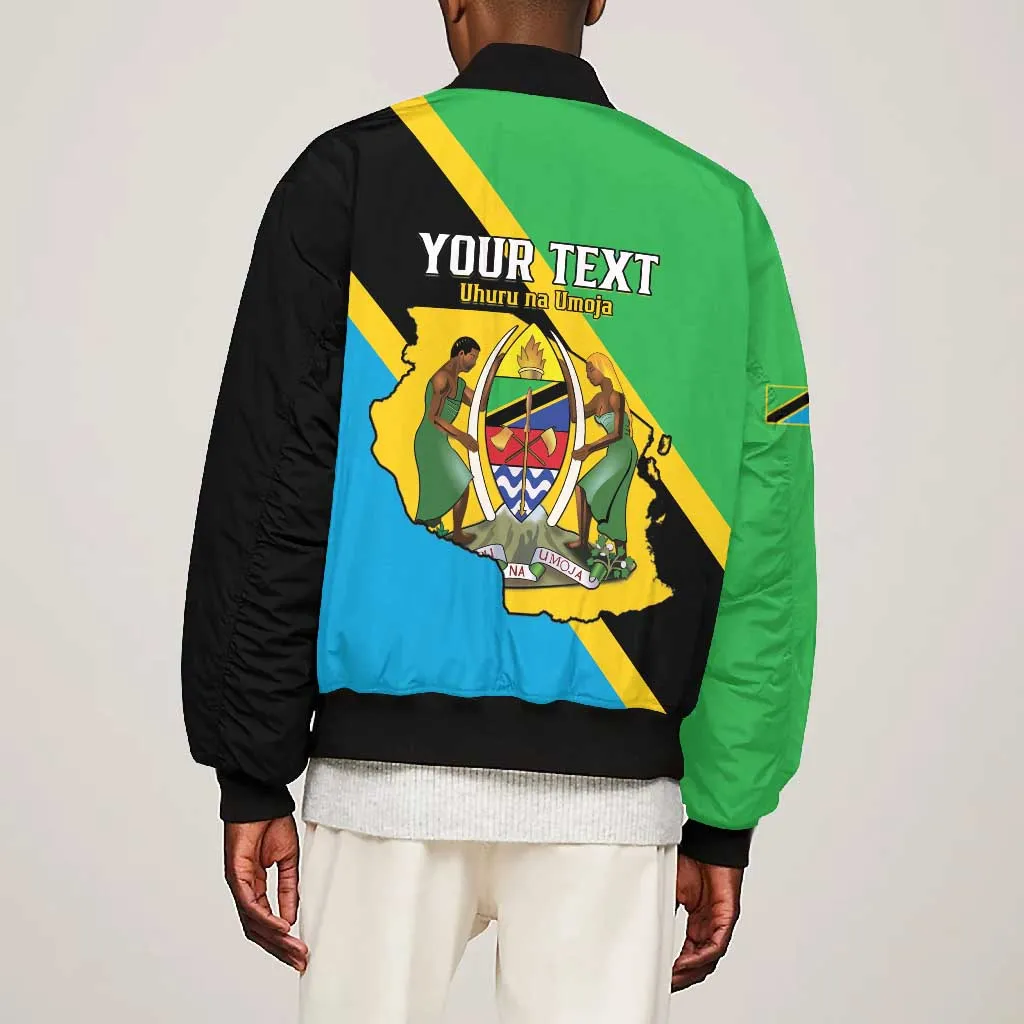 Personalised Afro Tanzania Bomber Jacket Happy Union Day LT15