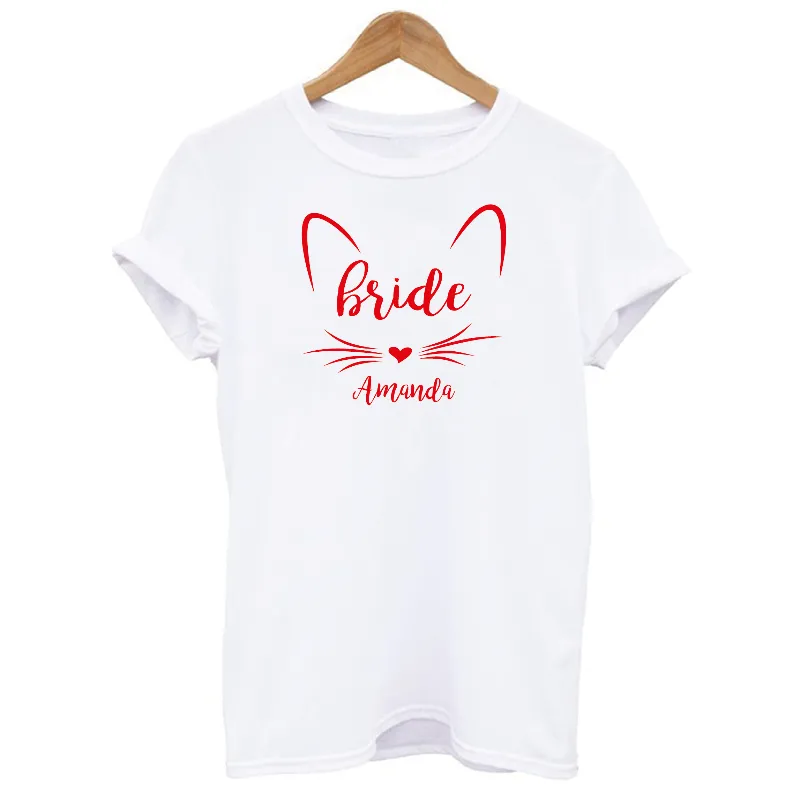 Personalised Bride and Squad Cat Design T-shirts