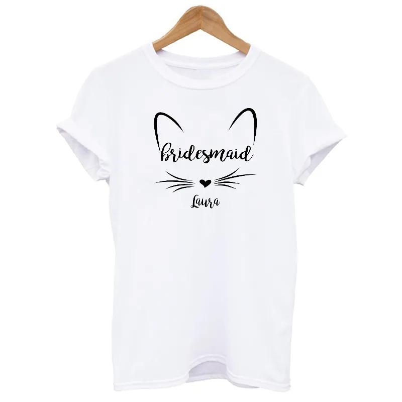 Personalised Bride and Squad Cat Design T-shirts