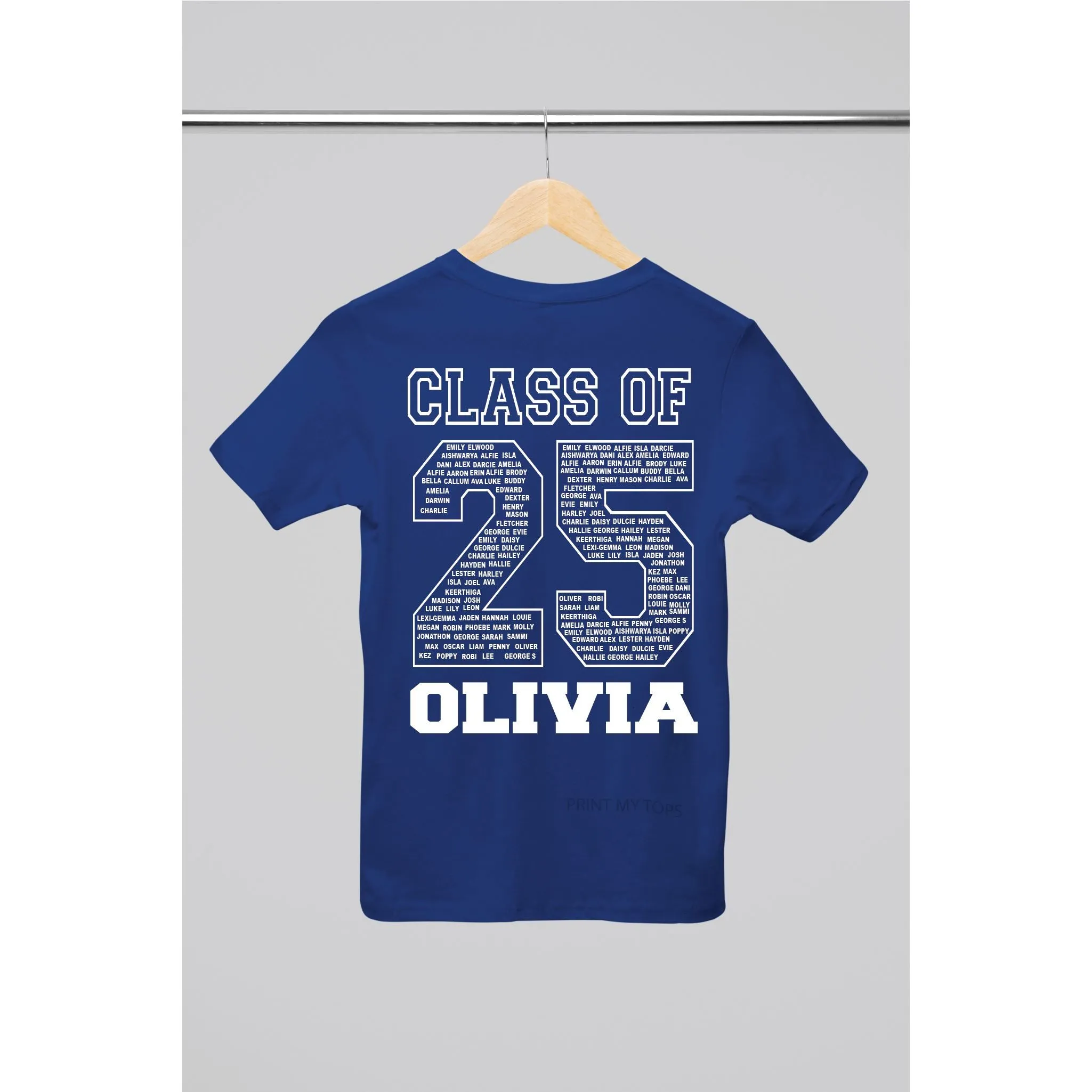 Personalised Class of 2025 Leavers T-shirt Top