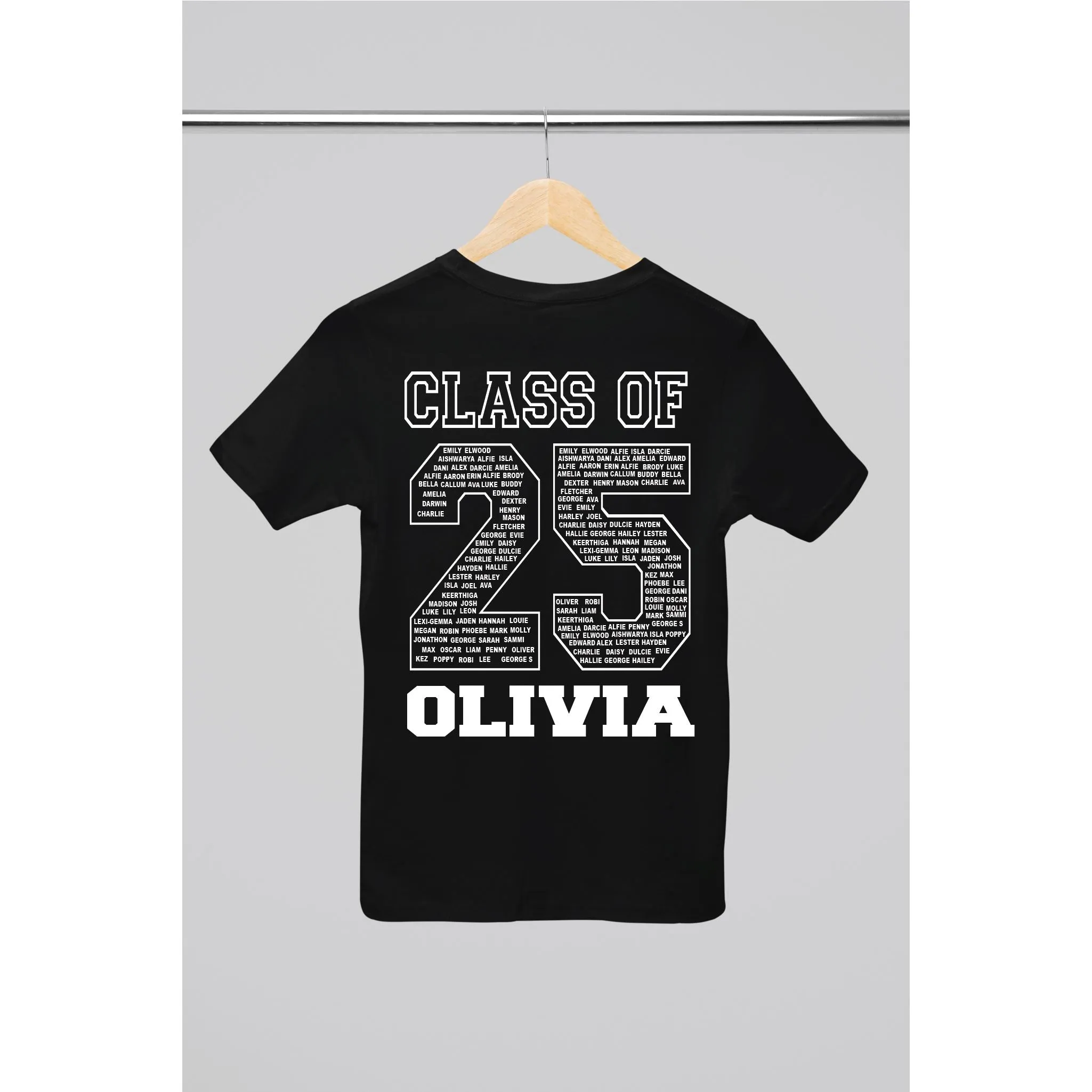 Personalised Class of 2025 Leavers T-shirt Top
