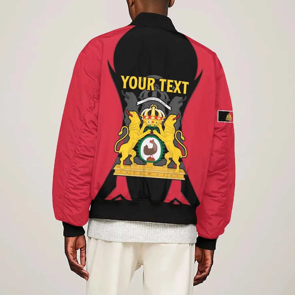 Personalised First Empire Of Haiti Bomber Jacket Coat Of Arms Sporty Style LT15