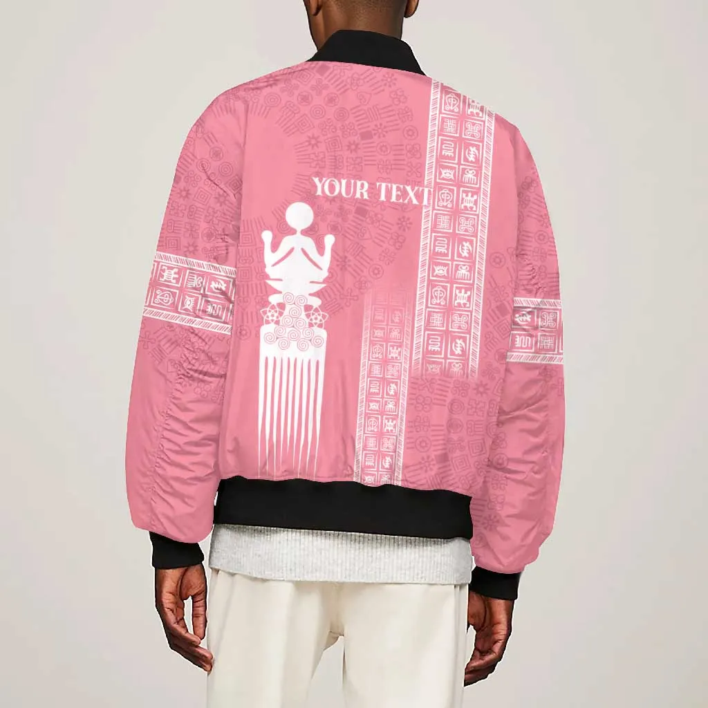 Personalized Adinkra Afro-Akan Culture Bomber Jacket Duafe - Women's Day LT7