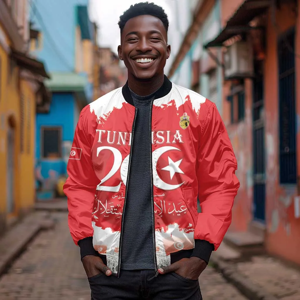 Personalized Afro Tunisia Bomber Jacket Happy 69th Anniversary Independence LT15