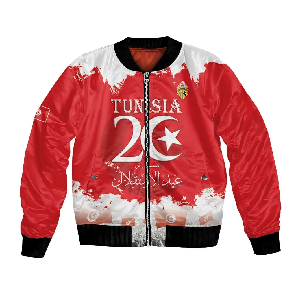 Personalized Afro Tunisia Bomber Jacket Happy 69th Anniversary Independence LT15