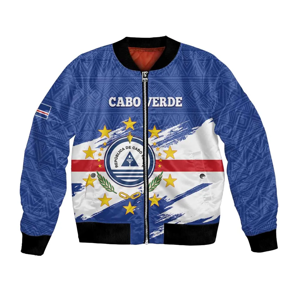 Personalized Cape Verde Bomber Jacket Coat Of Arms - African Pattern LT14