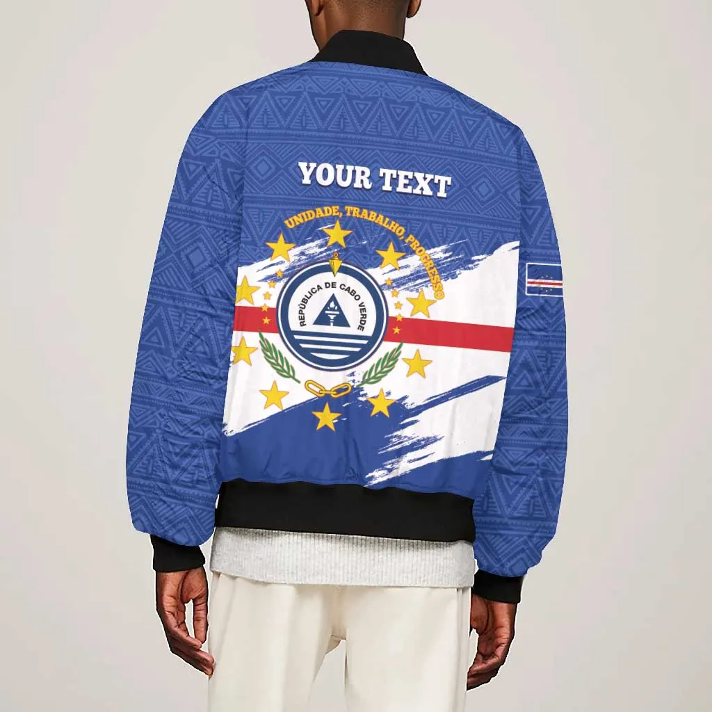 Personalized Cape Verde Bomber Jacket Coat Of Arms - African Pattern LT14