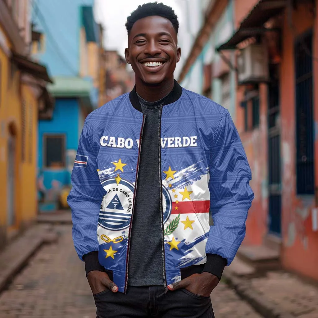 Personalized Cape Verde Bomber Jacket Coat Of Arms - African Pattern LT14