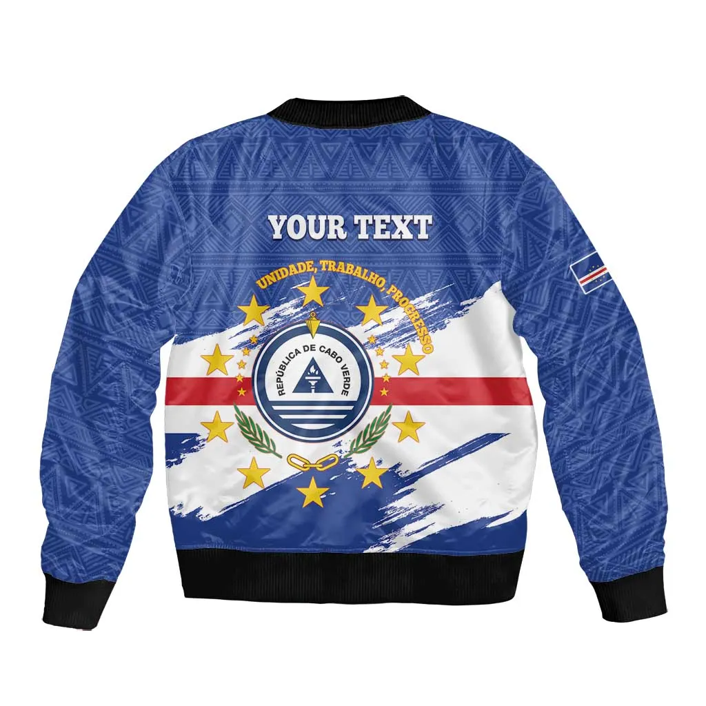 Personalized Cape Verde Bomber Jacket Coat Of Arms - African Pattern LT14