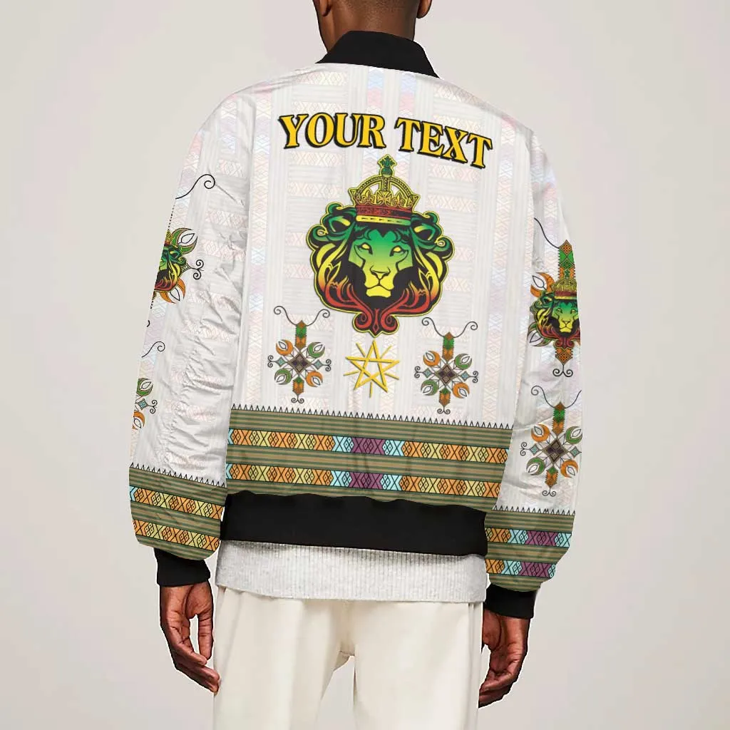 Personalized Ethiopia Lion Of Judah Bomber Jacket Tibeb Style LT9