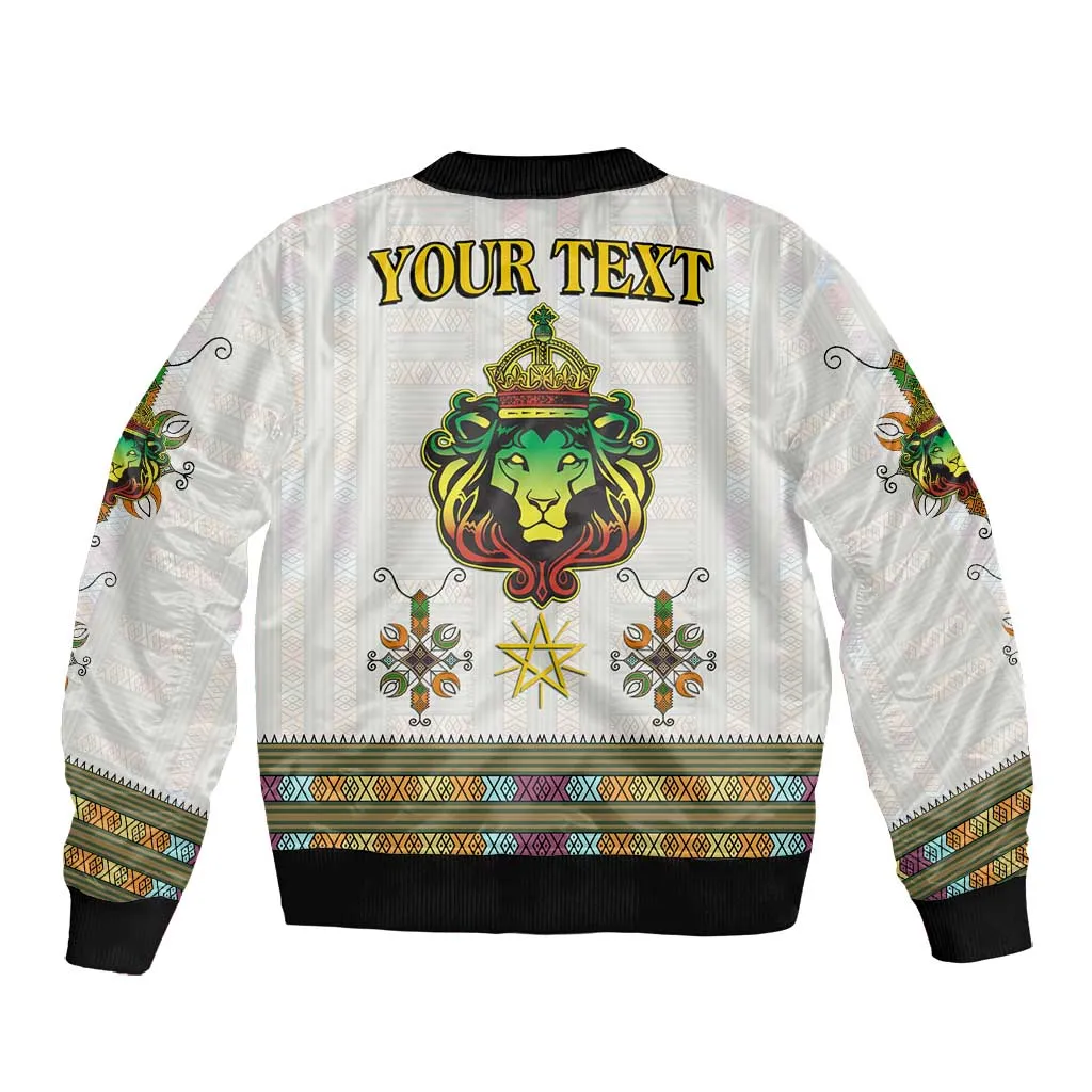 Personalized Ethiopia Lion Of Judah Bomber Jacket Tibeb Style LT9