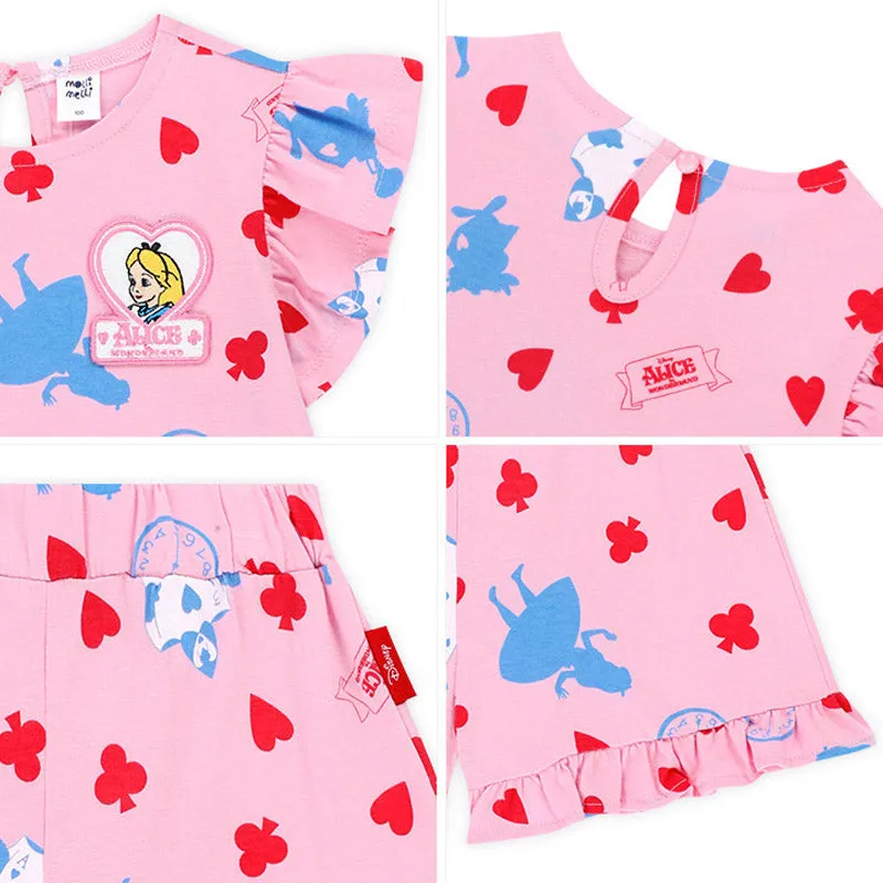 Pink Hearts Alice In Wonderland Top & Bottom Set 2406MO14