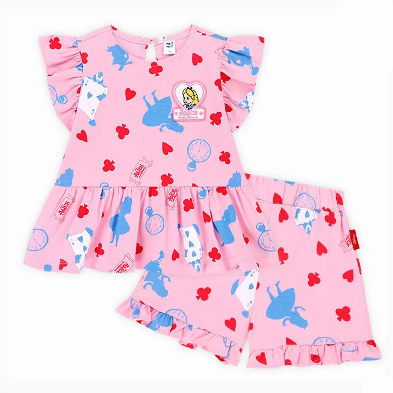 Pink Hearts Alice In Wonderland Top & Bottom Set 2406MO14