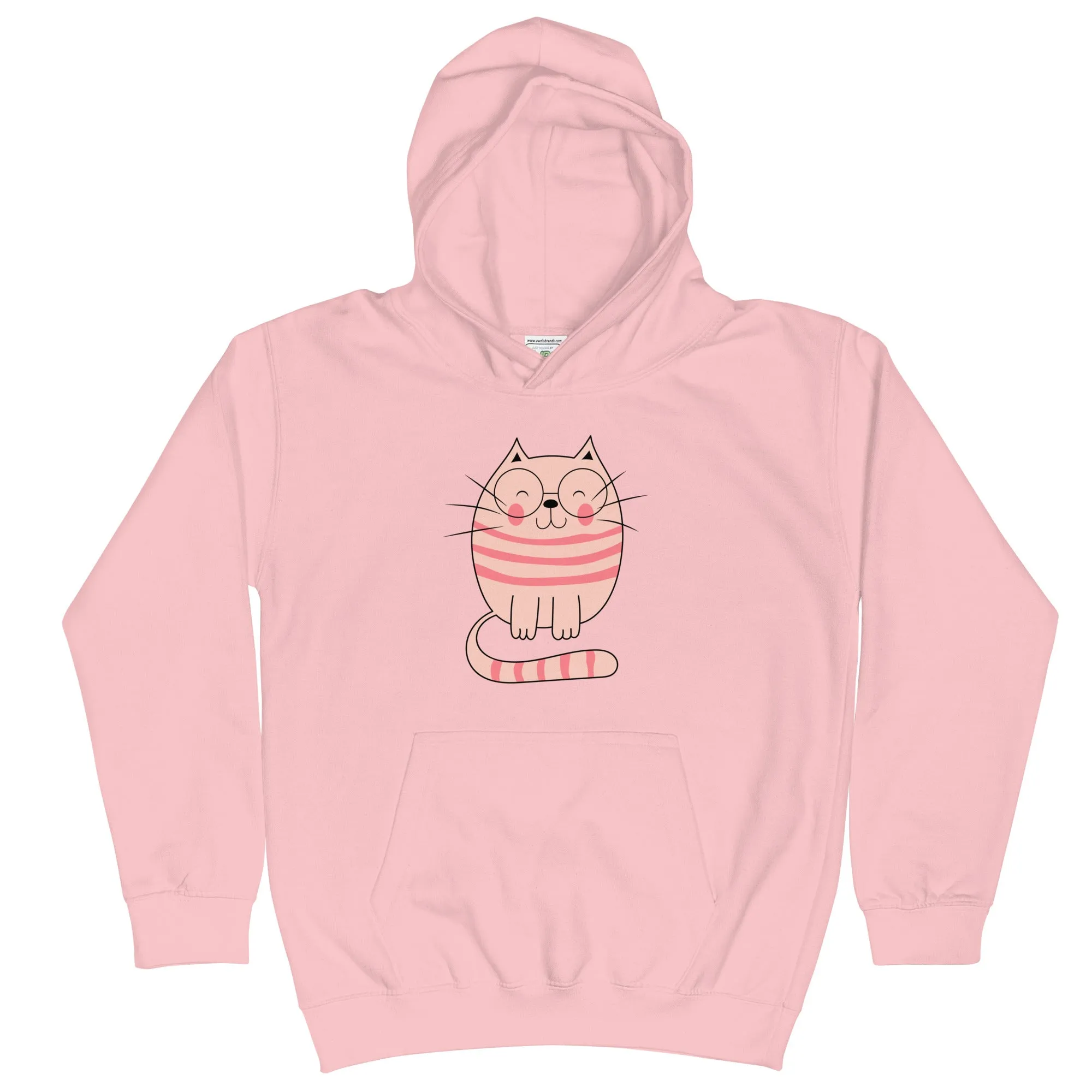 Pinky Cat - Sustainably Made Kids Hoodie