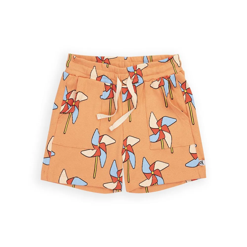Pinwheel Rib Shorts - 1 Left Size 2-4 years