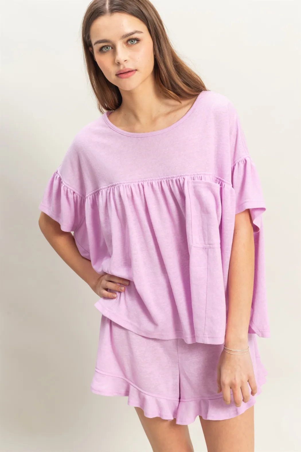 Pocket Det Boxy Top
