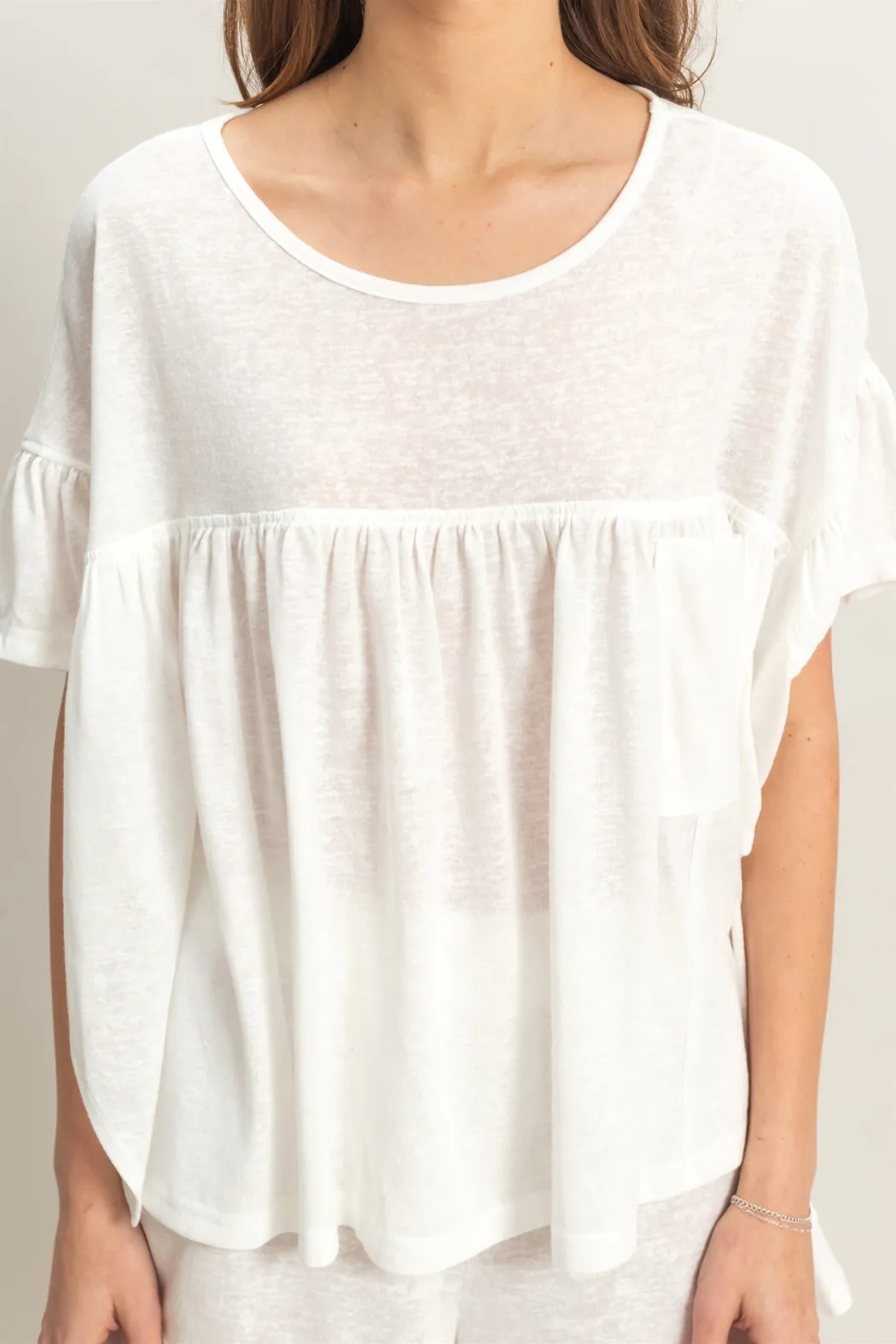 Pocket Det Boxy Top